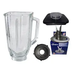 GENERICO - Vaso Para Licuadora Oster Osterizer Vidrio Kit Completo