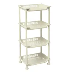 GENERICO - Estante De Almacenamiento Plástico 4 Niveles Multiusos Para Baño y Cocina 40 x 80 x 20.5 cm