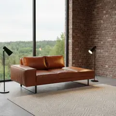 22 GRADOS DECORACION - Sofá Naqada 180Cm x 85Cm Cuero Natural