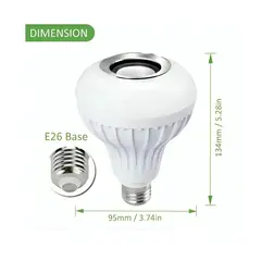GENERICO - Bombillo RGB con Parlante Bluetooth + Control