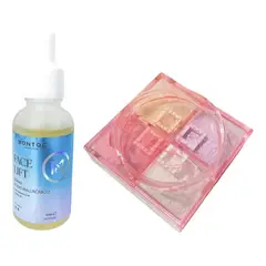 MONTOC MAKEUP - Ácido Hialurónico Facial Polvos Sueltos 4en1 Piel Hidratada