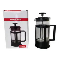 GENERICO - Cafetera Prensa Francesa Émbolo Manual Vidrio Té Leche 350ml Color Negro