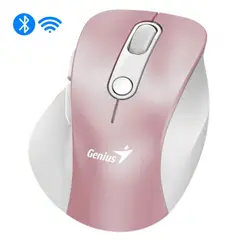 GENIUS - Mouse inalámbrico Bluetooth recargable Ergo 9000S Pro Rosado