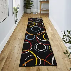 MITAPETE COM - Tapete Alfombra Camino Pie De Cama Antideslizante 50 X 180cms Negro