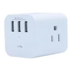 VTA - Clavija con 3 Tomas y 3 USB-A 15W