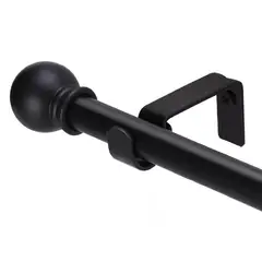 CASATUA - Barra Tubo Cortina Hasta 14kg Largo Ajustable - Negro