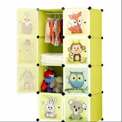 GENERICO - Cajas Organizador De Ropa Colgar Estante Closet Armario Niño Color verde