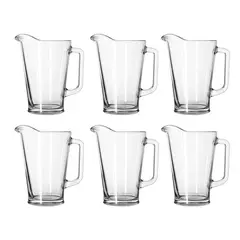 LIBBEY - SET X6 JARRAS EN VIDRIO MEXICO 1 LITRO