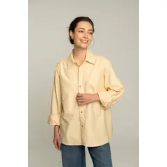 EASY PEOPLE - Camisa florbordada amarilla