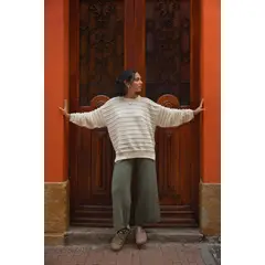EASY PEOPLE - Saco Tejido Links Crudo