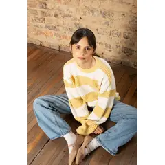 EASY PEOPLE - Sweater bolitas amarillo y crudo