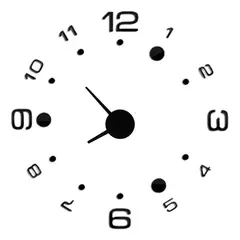 DECOR - Reloj de pared puntos y números 70cm x 70cm