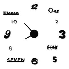 DECOR - Reloj de pared números ingles 70cm x 70cm