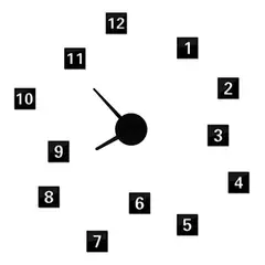 DECOR - Reloj de pared números cuadrados 70cm x 70cm