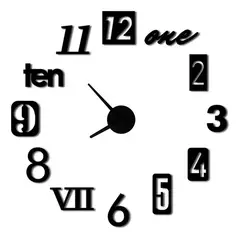 DECOR - Reloj de pared romano números ingles 70cm x 70cm