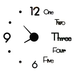 DECOR - Reloj de pared números inglés puntos 70cm x 70cm