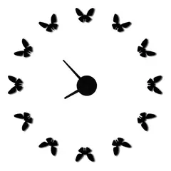 DECOR - Reloj de pared mariposas 70cm x 70cm