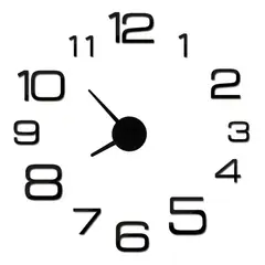 DECOR - Reloj de pared entre numeros 70cm x 70cm
