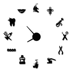DECOR - Reloj de pared odontología 70cm x 70cm