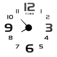 DECOR - Reloj de pared centro números grandes y pequeños 70cm x 70cm