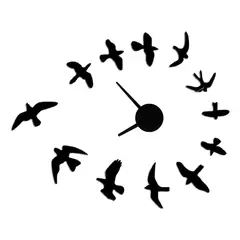 DECOR - Reloj de pared aves 70cm x 70cm
