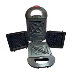 GENERICO - Sandwichera 3 En 1 Waflera Multifuncional Placas Antiadherente