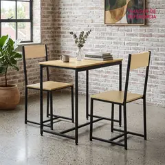 GENERICO - Juego Comedor Industrial Cuadrado 2 Puestos Refkula