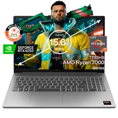 LENOVO - Portátil Gamer LOQ AMD Ryzen 7 7735HS RAM 24GB SSD 512GB SSD RTX 4050