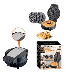 GENERICO - Wafflera multiusos 3 en 1