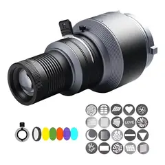 GENERICO - Snoot Óptico Para Fotografía, 20 Figuras Y Geles De Colores