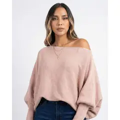 MOLGOA - Suéter para Mujer Cuello Bandeja - Samba