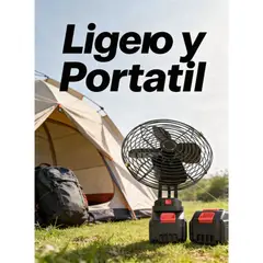 TELEVENTAS COM - Ventilador Inalámbrico Recargable Doble Batería Portátil