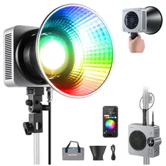 NEEWER - Luz LED RGB Portátil HS200C Para Fotografía y Video Recargable Compacta