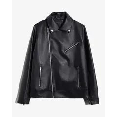 SEVEN SEVEN - Chaqueta Biker En Pu Para Hombre Negro