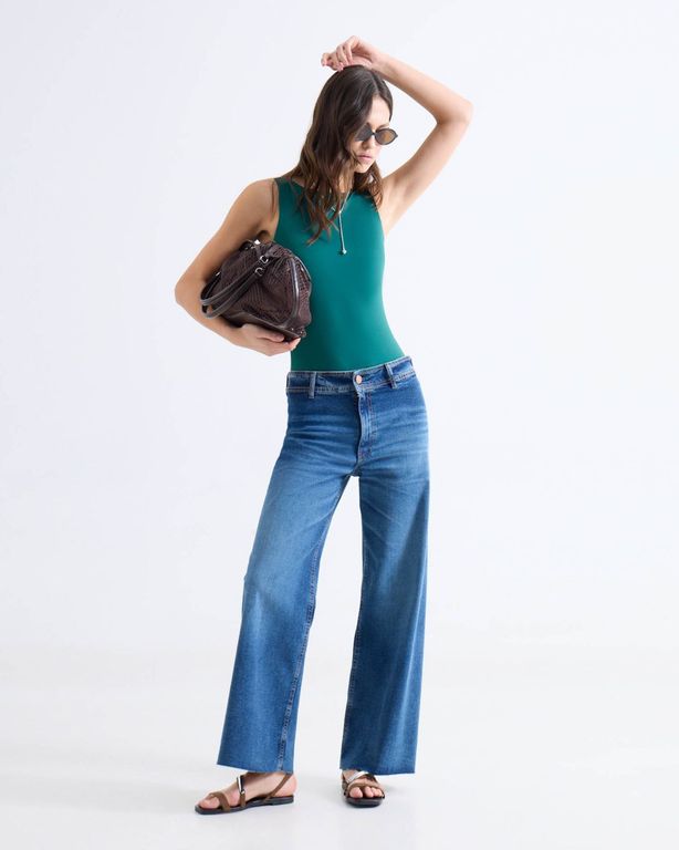 Imagen de Jean Retro Con Desgastes Para Mujer Azul