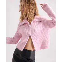 SEVEN SEVEN - Saco Para Mujer Zipper Color Rosa Marca #28330704