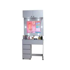 TKMODULARES - Tocador multifuncional blanco luz led