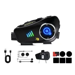 GENERICO - Intercomunicador Casco Moto ZeroG Q28-2X Bluetooth 5.0 Cámara 1080p IPX6