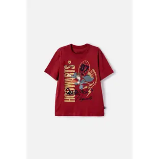 WARNER BROS - Camiseta de Harry Potter manga corta rojo para niño