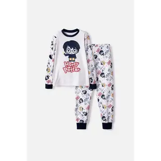 WARNER BROS - Pijama de Harry Potter pantalón largo marfil para niña