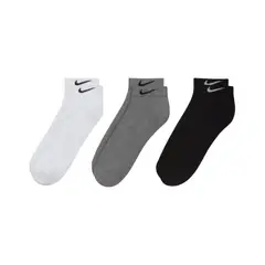 NIKE - Medias Everyday Cush Low 3Pr Hombre-Blanco/Gris/Negro