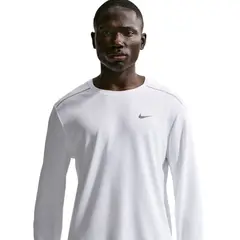 NIKE - Camiseta Uv Miler Ls Top Hombre-Blanco