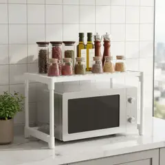 GENERICO - Estante para Microondas Organizador de Cocina 1 Nivel Ahorra Espacio
