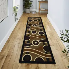 MITAPETE COM - Tapete Alfombra Camino Pie De Cama Antideslizante 50 X 180cms Café