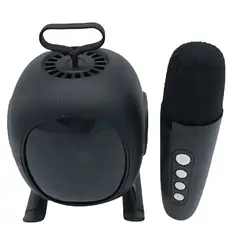 GENERICO - Mini Parlante Karaoke Bafle Recargable Inalambrico Bluetooth Color Negro