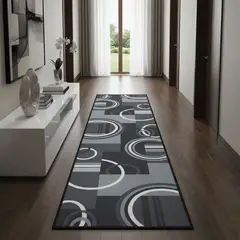MITAPETE COM - Tapete Alfombra Camino Pie De Cama Antideslizante 50 X 180cms Gris