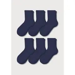 MR HAPPY - Media Escolar Tobillera Niños Unisex Blanco 28-32 Pack x3