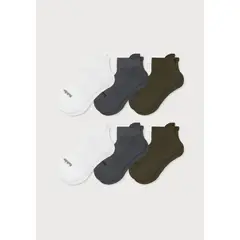 MR HAPPY - Media Running Tobillera Lengüeta Unisex Blanco 40-43