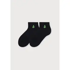 MR HAPPY - Media Tobillera Lisa Aguacate Dama 36-40 Pack x6