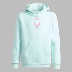 ADIDAS - Buzo Performance Infantil Niños con Capucha Messi - Turquesa - Fútbol - Uso casual y entrenamiento